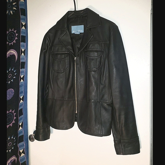 Chic Vintage 90's Nine West Genuine Leather Jacket - Picture 2 of 10